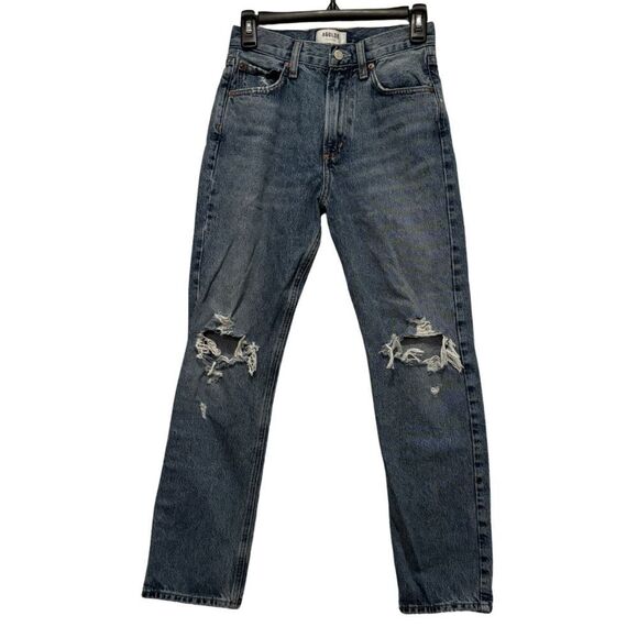 Agolde Mia Mid-Rise Straight-Leg Jean in Rule - Picture 2 of 13